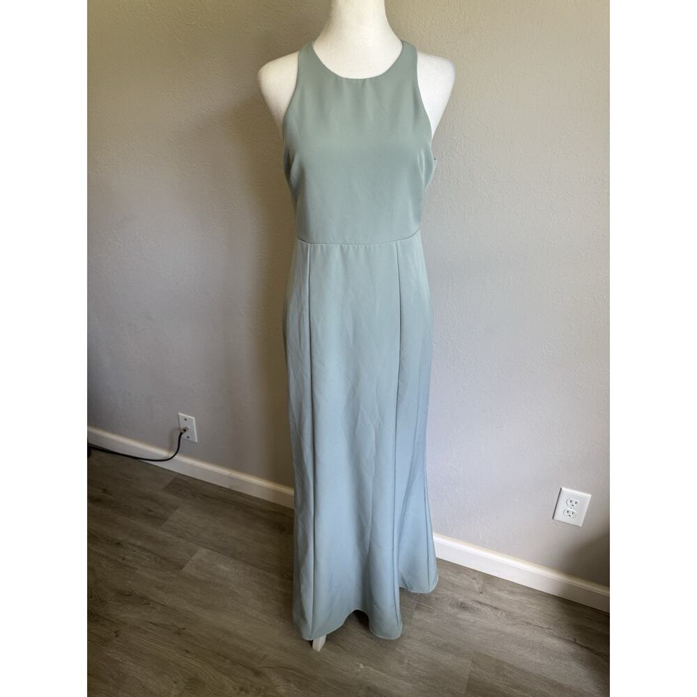 Show Me Your Mumu Teal Blue Chicago High Neck Bridesmaid Dress Womens M